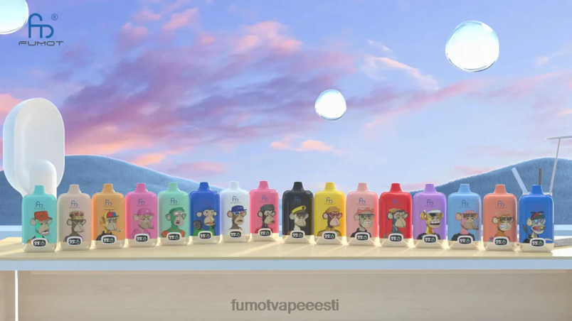 Fumot Digital Box 12000 ühekordset vape pod - 20ml (1 tk) must jää 6Z62Z115 Fumot Vape Flavors