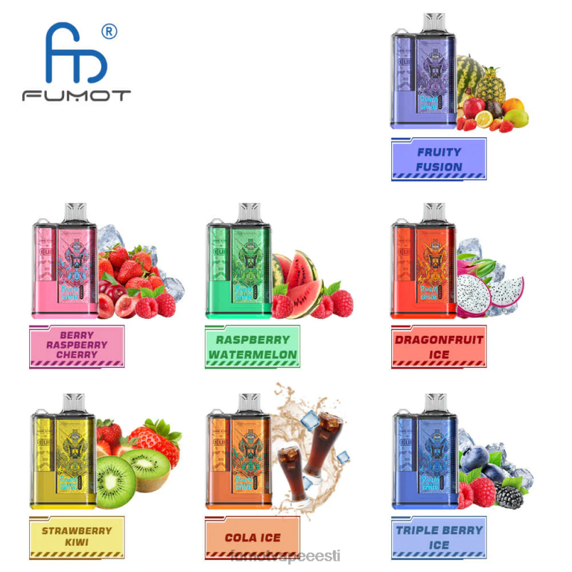 Fumot Crystal 12000 ühekordne vape karp - 20ml (1 tk) koola jää 6Z62Z263 Fumot Store