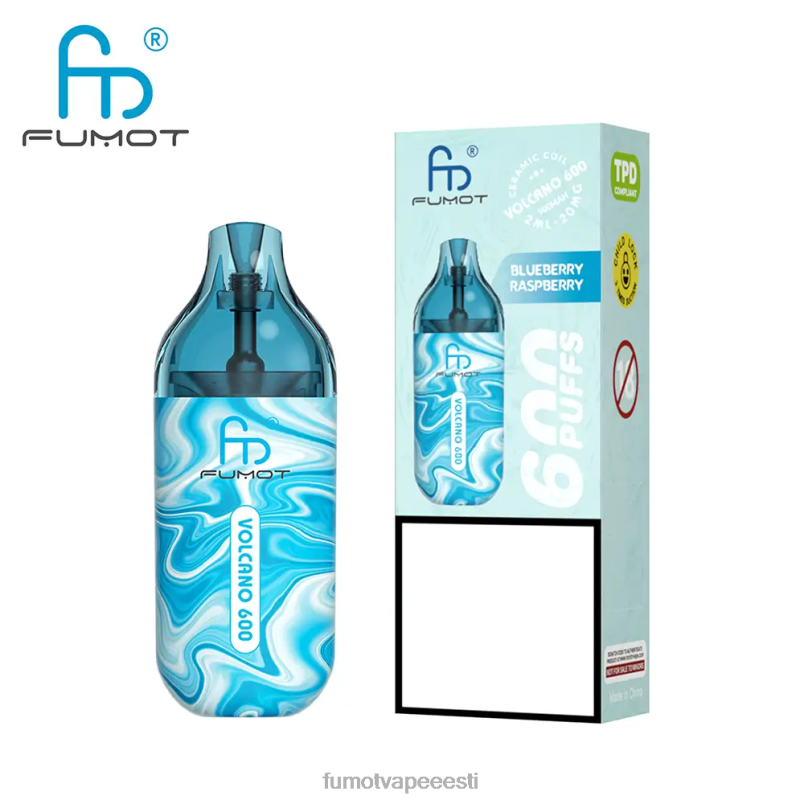 Fumot Volcano 600 tpd-ühilduv ühekordne vape - 2ml (3-osaline komplekt) Kummikaru 6Z62Z289 Fumot Disposable Vape