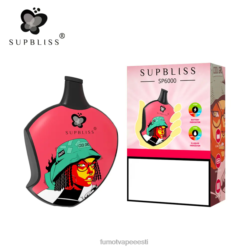 Fumot Supbliss sp6000 ühekordne vape pod - 12ml (1 tk) aaloe viinamari 6Z62Z450 Fumot Vape Nicotine