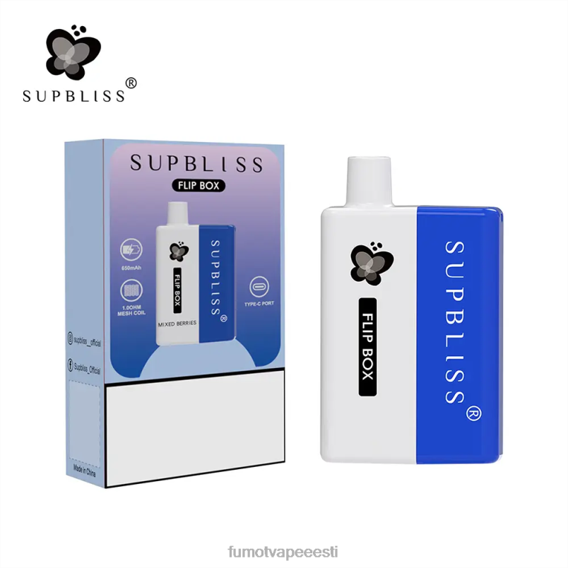 Fumot Supbliss Flip karp 6000 vahetatav vape komplekt - 10ml (1 tk) arbuusi jää 6Z62Z341 Fumot Eesti