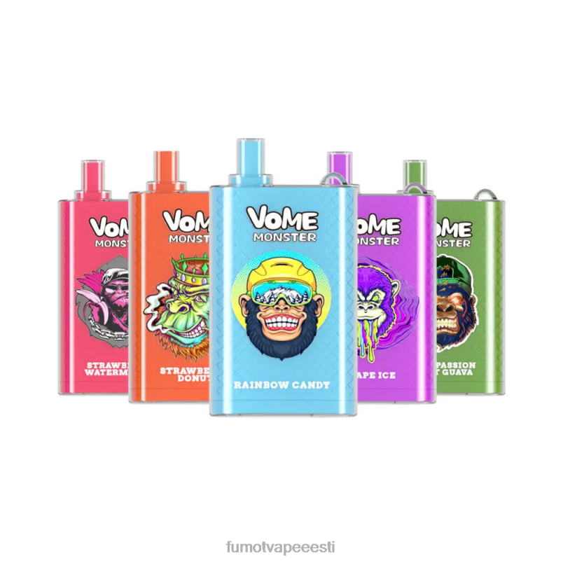 Fumot Vome Monster 10 000 ühekordset vape pod seadet - 20 ml (1 tk) kiivi kannatuspuu guajaav 6Z62Z430 Fumot Vape Nicotine