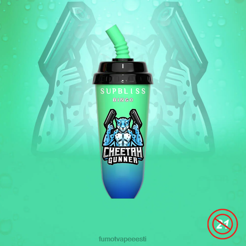 Fumot Supbliss Bingo 16 ml 8000 ühekordselt kasutatav vape pod seade (1 tk) arbuus 6Z62Z412 Fumot Vape Eesti