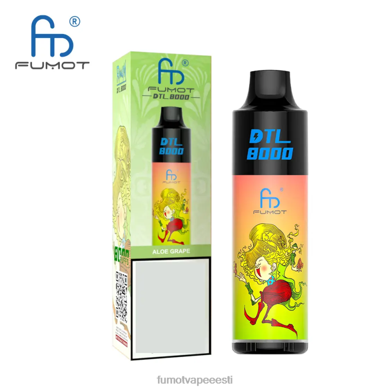 Fumot DTL 8000 ühekordne vape pen - 16 ml (1 tk) aaloe viinamari 6Z62Z413 Fumot Store