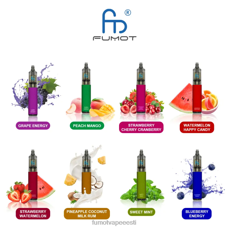 Fumot DTL ühekordne vape pen 9000-18ml (1 tk) maasikas arbuus 6Z62Z368 Fumot Vape Online Shop