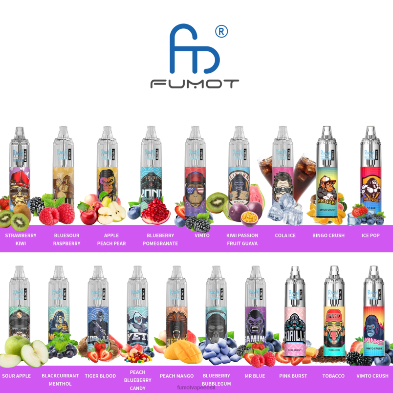 Fumot Tornado 0% 7000 14 ml ühekordne vape pen (1 tk) Kummikaru 6Z62Z518 Fumot Vape Online Shop