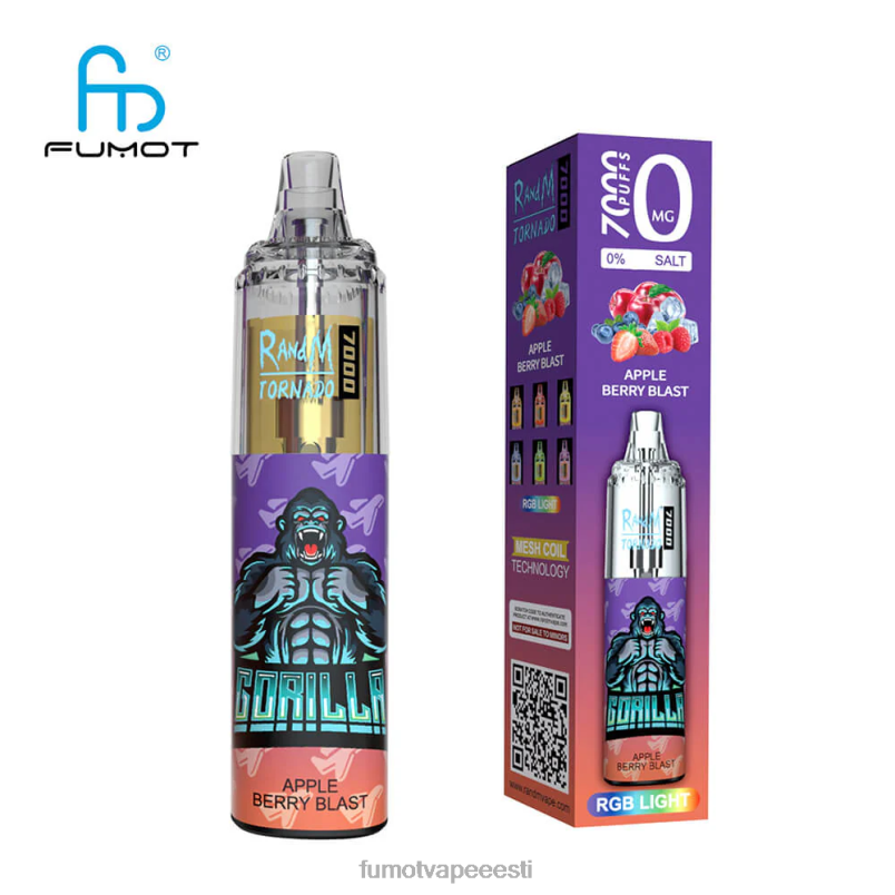 Fumot Tornado 0% 7000 14 ml ühekordne vape pen (1 tk) Kummikaru 6Z62Z518 Fumot Vape Online Shop