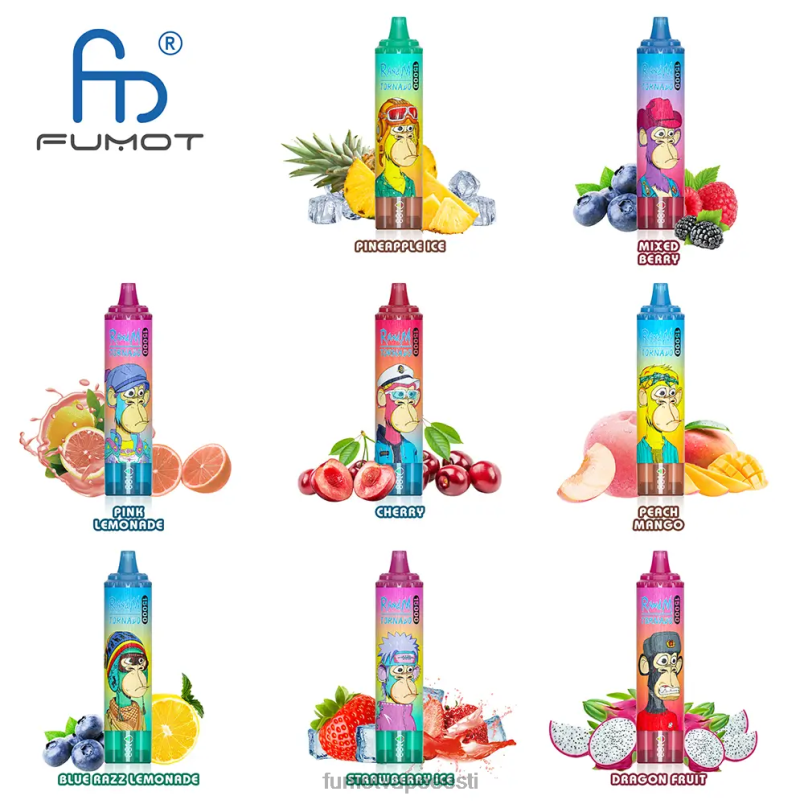 Fumot Tornado 15000 ühekordselt kasutatavat vape - 25 ml (1 tk) kolmekordne marja 6Z62Z188 Fumot Vape Online Shop