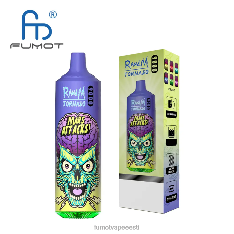 Fumot Tornado 18 ml 9000 ühekordne vape pen (1 tk) banaanikreem 6Z62Z23 Fumot Store