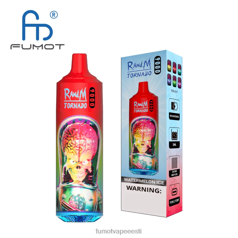 Fumot Tornado ühekordne vape pen 9000 - 18ml (1 tk) mustikas hapu vaarikas 6Z62Z39 Fumot Disposable Vape